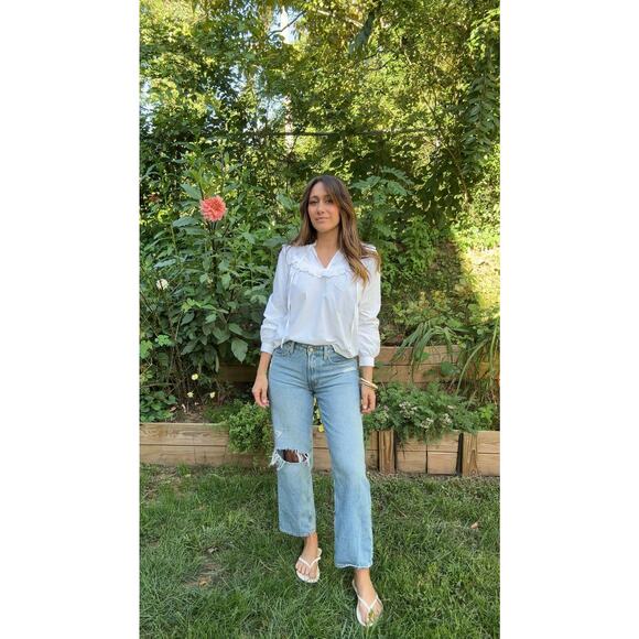 Low Waist Baggy Distressed Denim – Light Wash - Picture 1 of 7